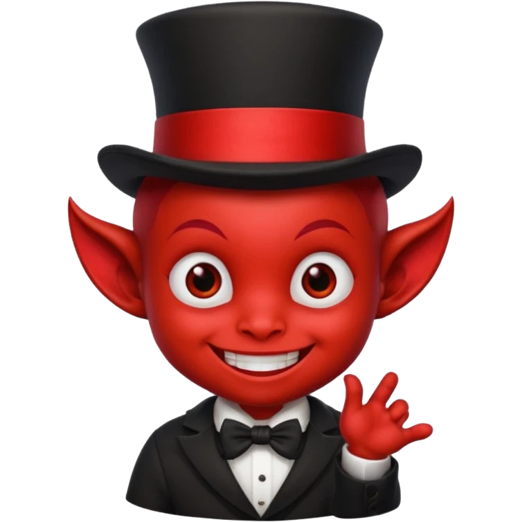 baby Devil with black top hat emoji