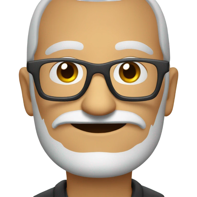 Señor viejo con lentes emoji