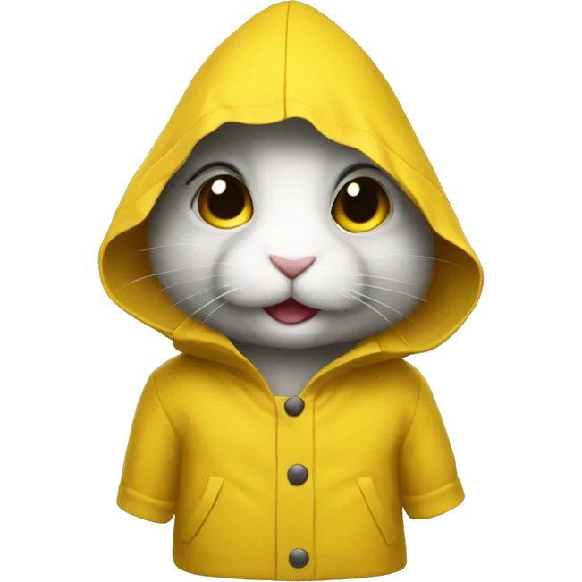 rabbit with yellow raincoat emoji