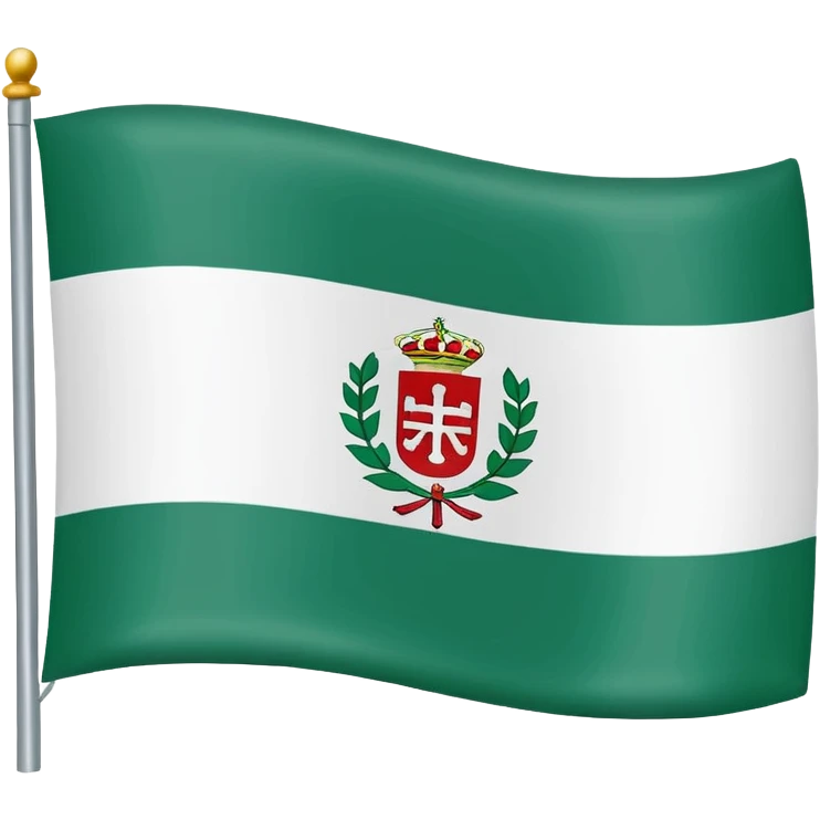 flag of Andalucía, Spain emoji
