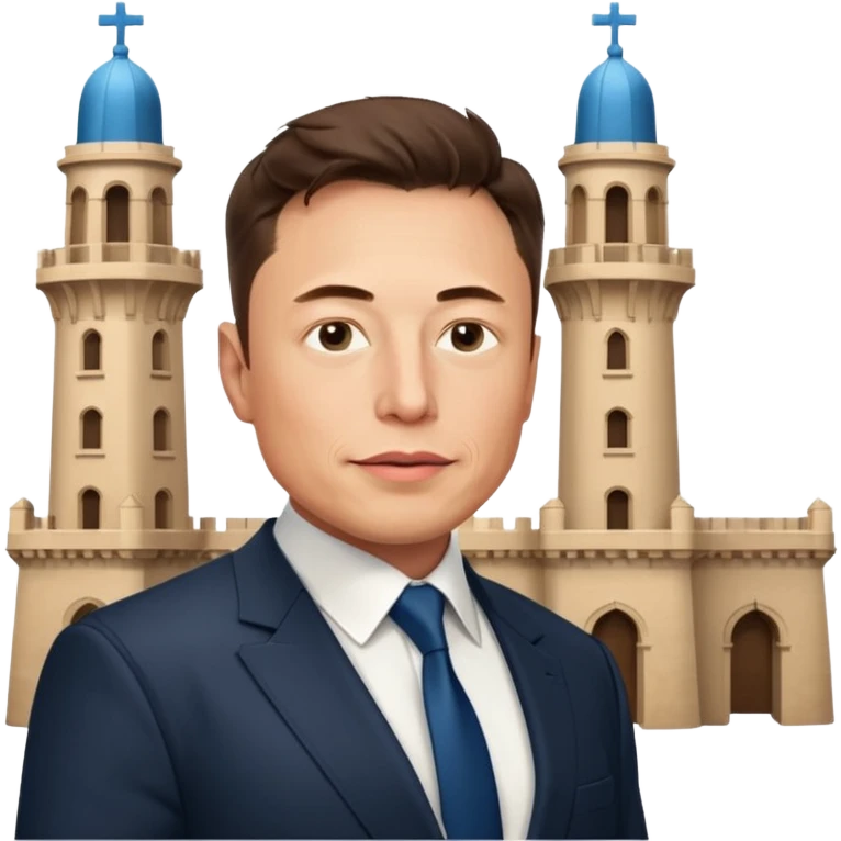 picture of elon musk with torre de belem in his back emoji