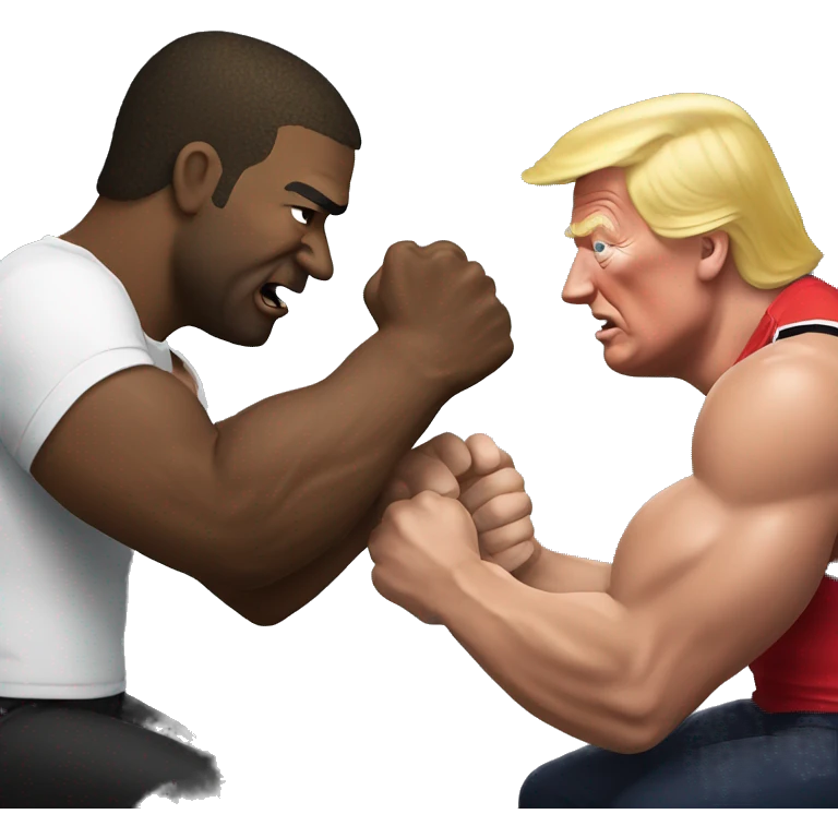 trump harris armwrestling emoji