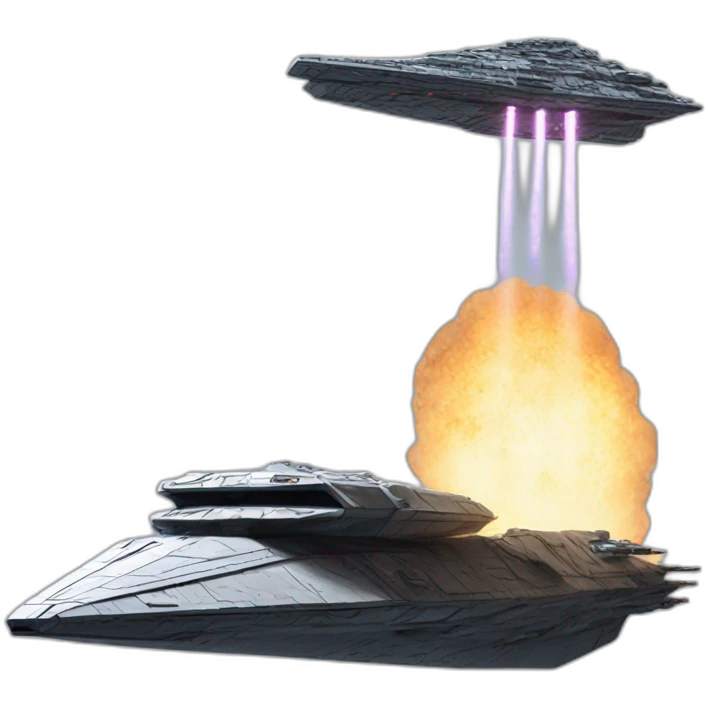 Super star destroyer shooting emoji