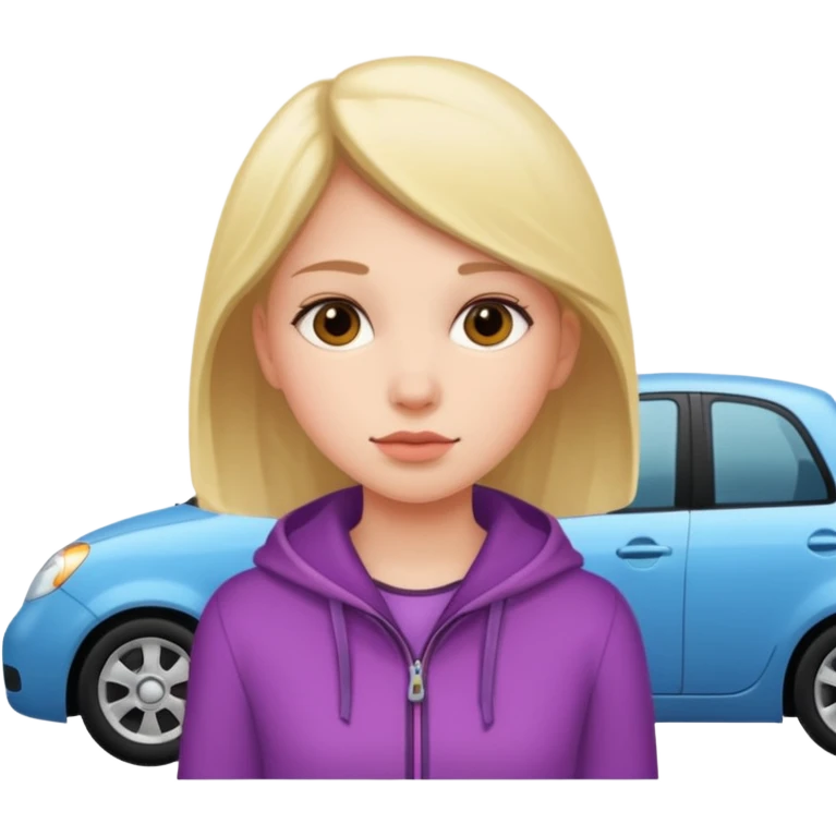 Girl waiting for a car emoji