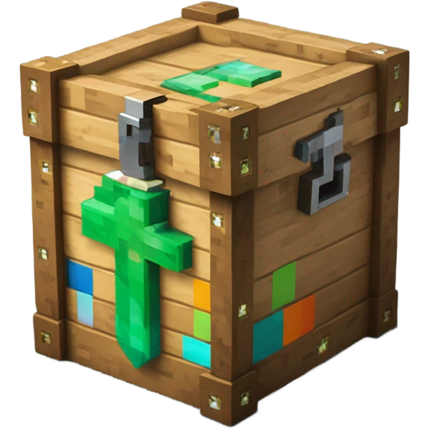 a Minecraft Crate and Key bunle emoji