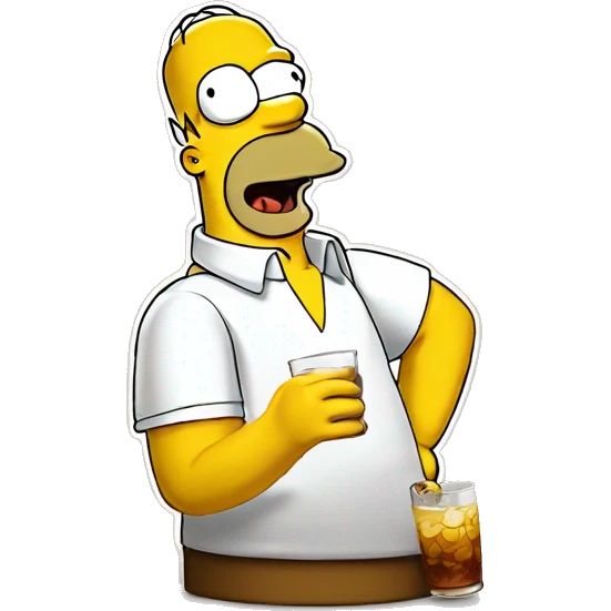 Homer simpson drink emoji