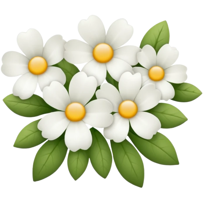 White flowers  emoji