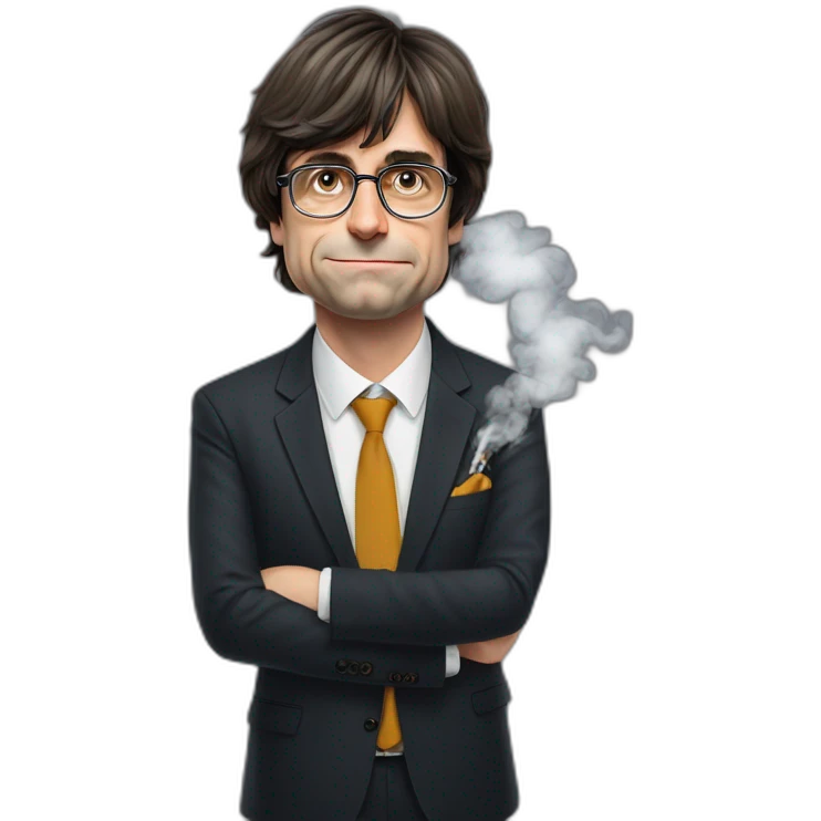 Carles puigdemont smoking cbd emoji