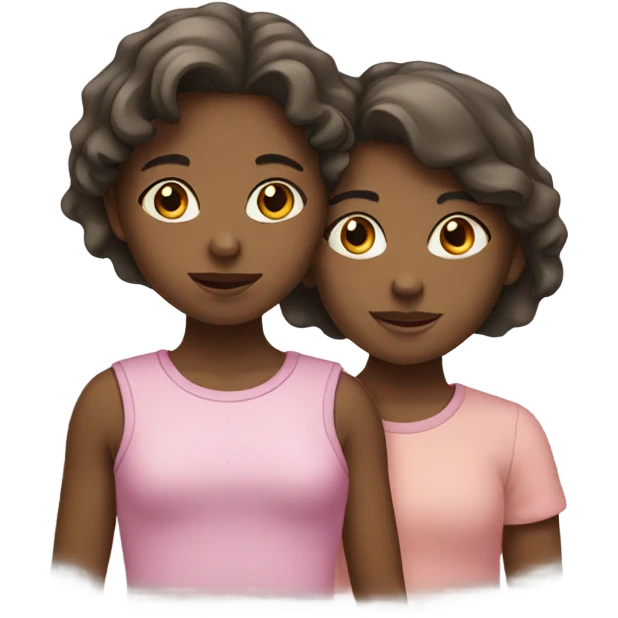 Two girls kids emoji