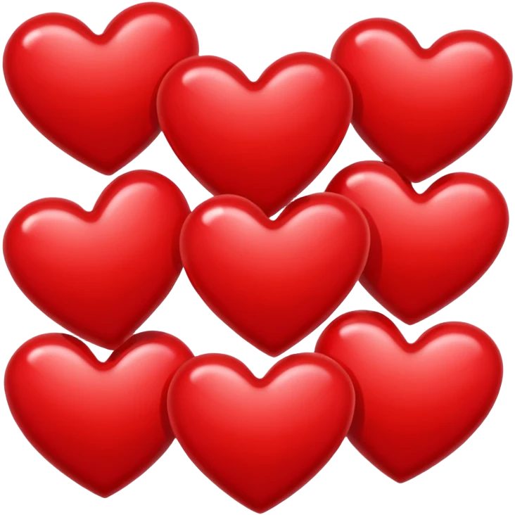 Many hearts emoji