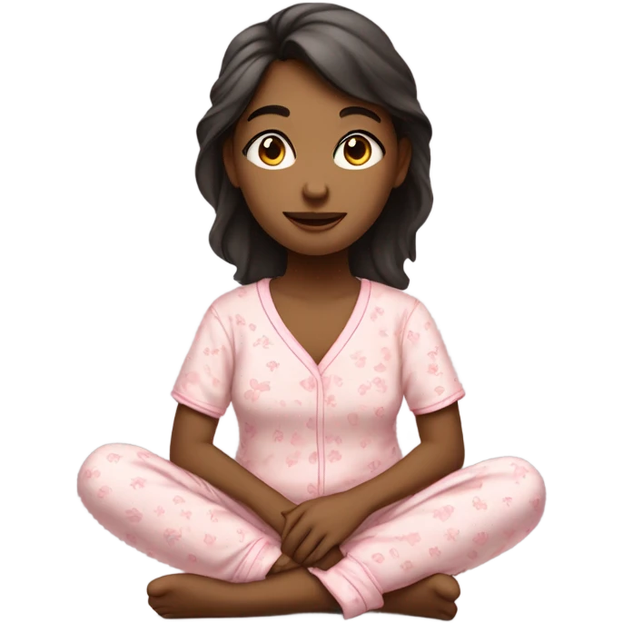 girl cozy in her pajamas emoji
