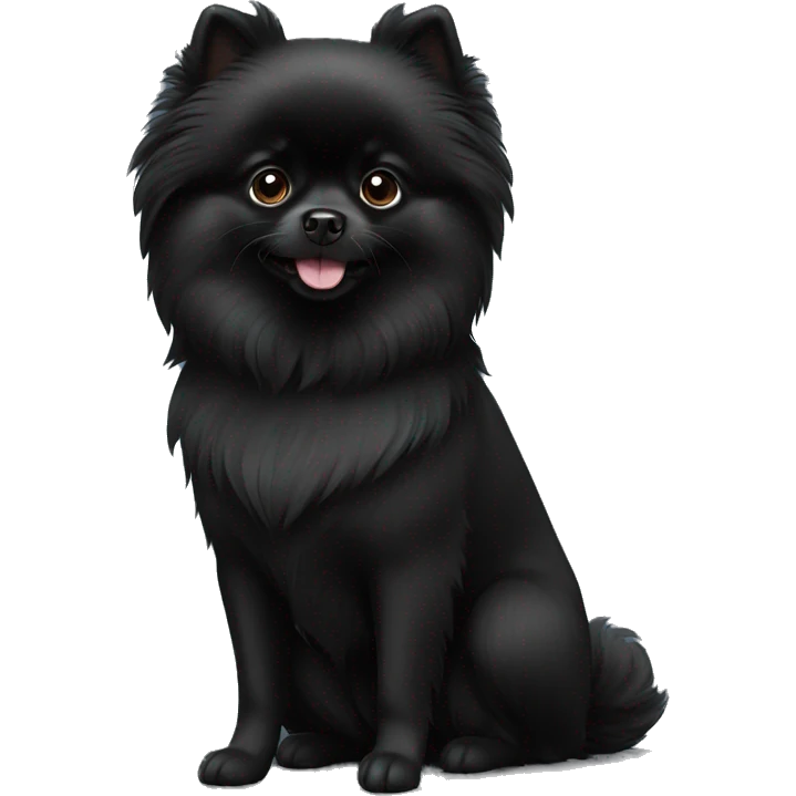 Black pomeranian emoji
