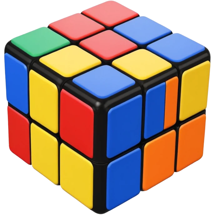 a 3×3 rubik's cube emoji