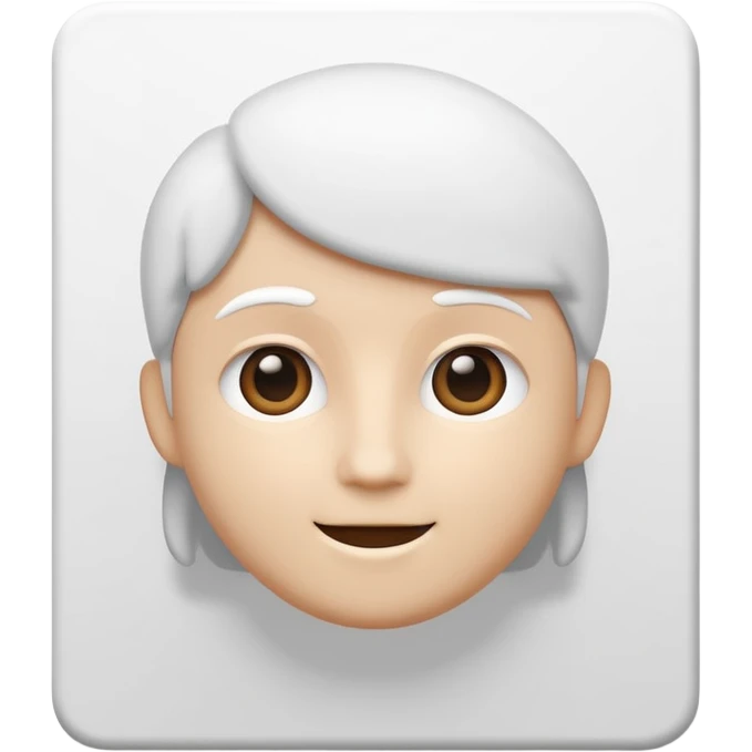 A 3D cartoon blank poster hanging on a wall, smooth white surface, soft shadow, clean background, realistic Memoji-style. emoji