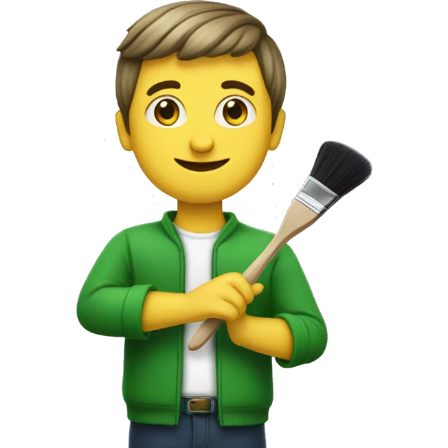 Zelenskyy is holding a brush in his hands emoji