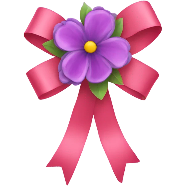 Ribbon with flowers emoji