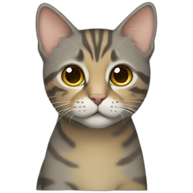 Virgo the Grey and Gold Tabby Cat emoji