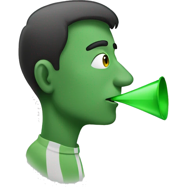 Man sniffing green air emoji