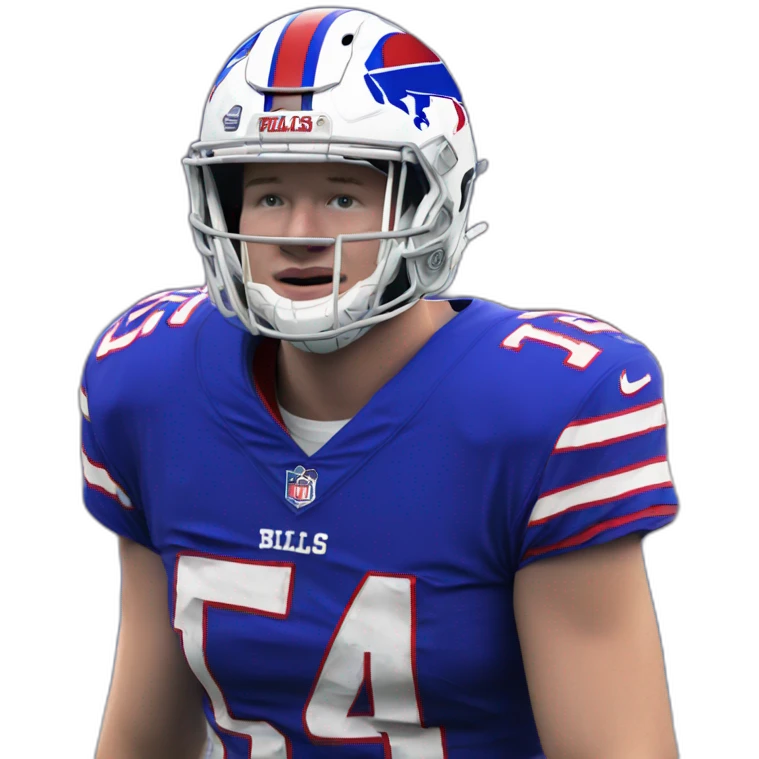 josh allen in a bills jersey emoji