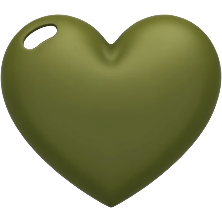 Olive green heart emoji