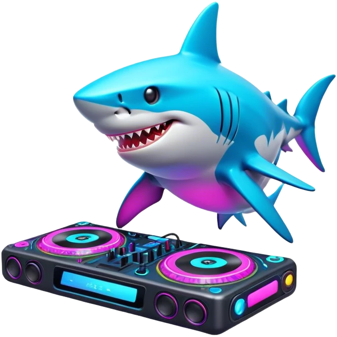 Shark dj emoji