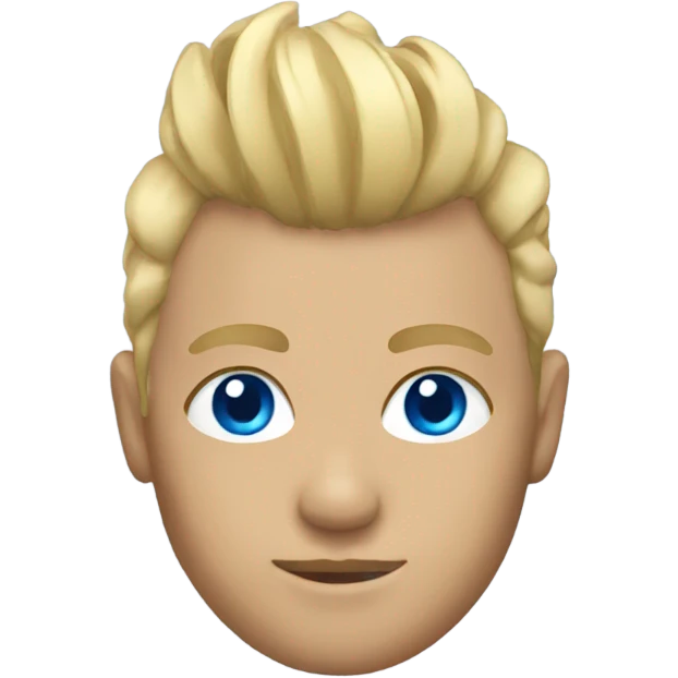Blonde mohawk hair with blue eyes emoji