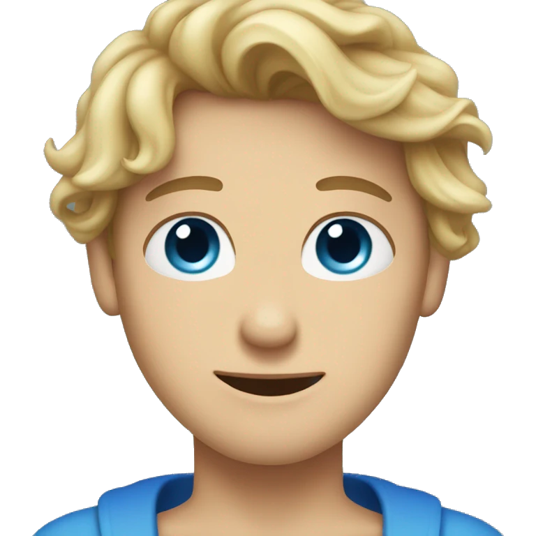 Brown hair woman hug blond man with blue eyes  emoji