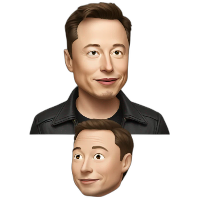Elon musk With an edgarcut emoji