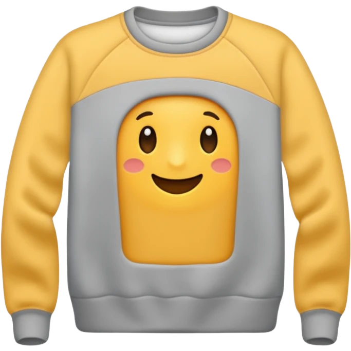 grey pullover on white background emoji