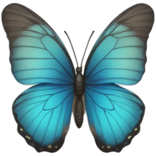 Blue butterfy emoji