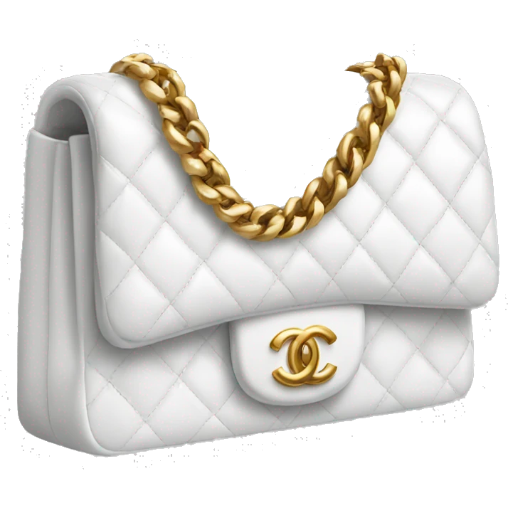 White Chanel bag emoji