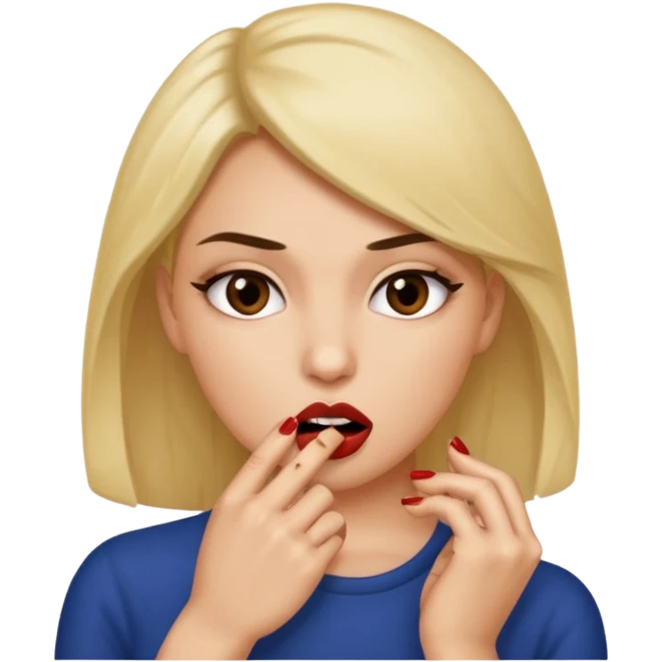 Nail bite sexy seduce  emoji