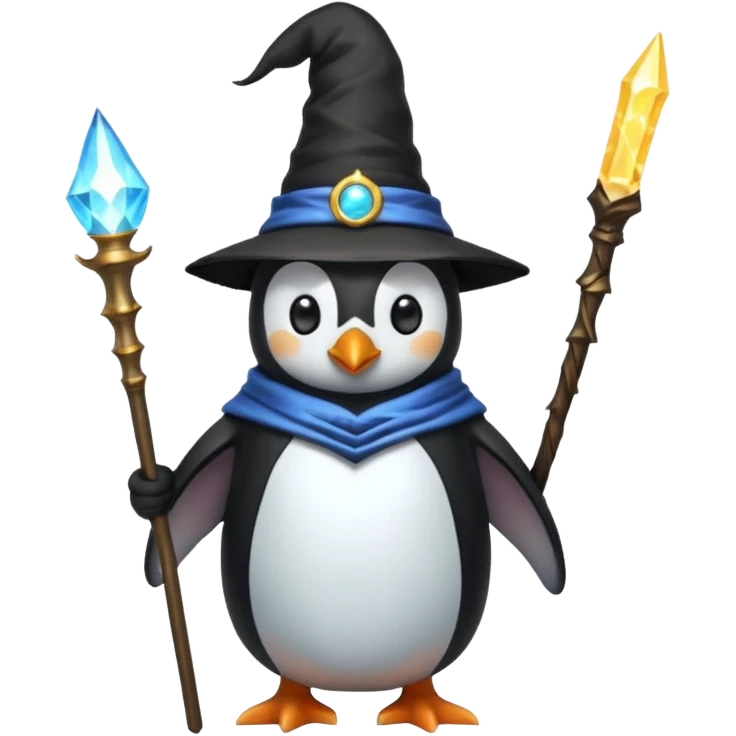 Penguin Wizard emoji