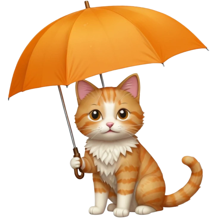 cat holding an umbrella emoji