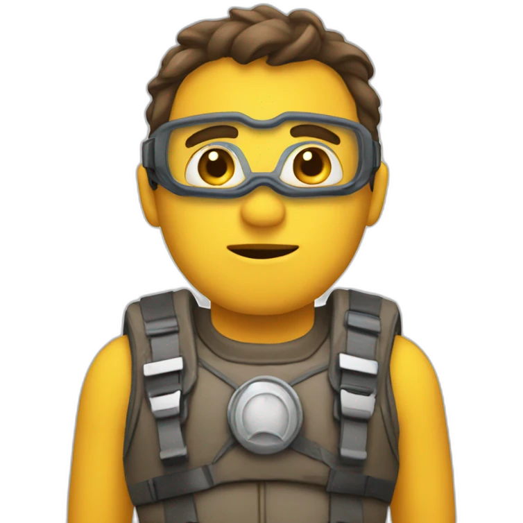 Create a Hero emoji who see something wrong, take Risk and doing for others  emoji