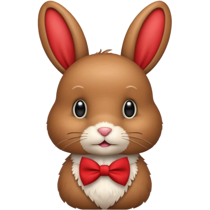 brown bunny with red bowtie emoji
