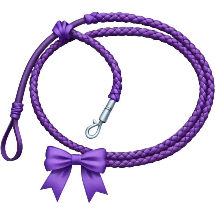 Purple BDSM whip with bow on it emoji