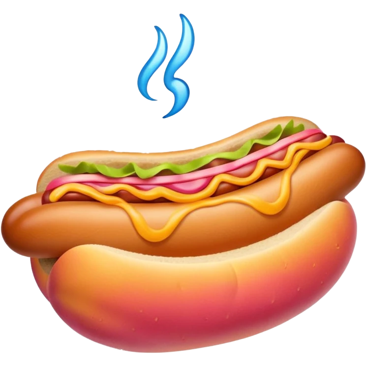 hot dog inside of peach emoji