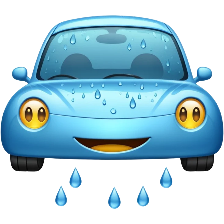raining on windshield emoji