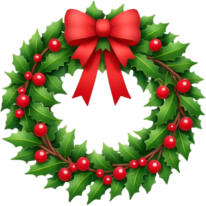Christmas wreath emoji