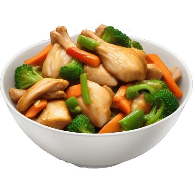 chinese chicken stir fry emoji