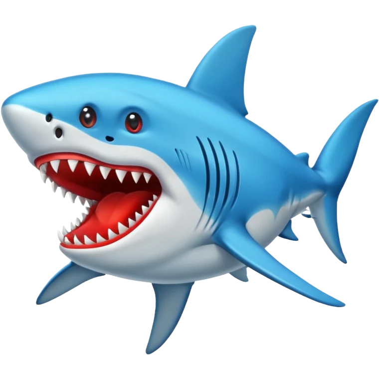 Tiburón con tenis rojos emoji