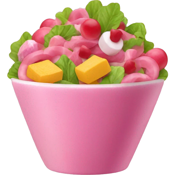 pink salad with sweets emoji