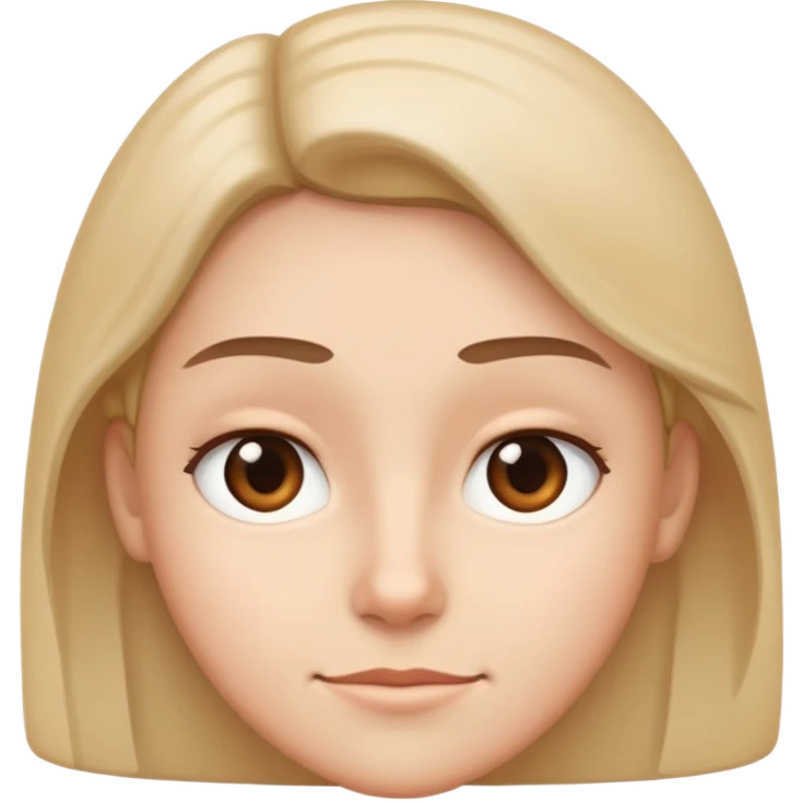 Serious face with smile emoji