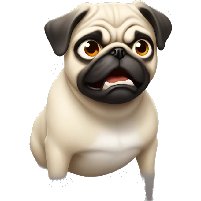 angry pug with unicor emoji