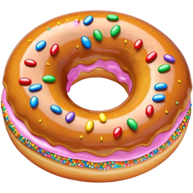 Donut with rainbow sprinkles emoji