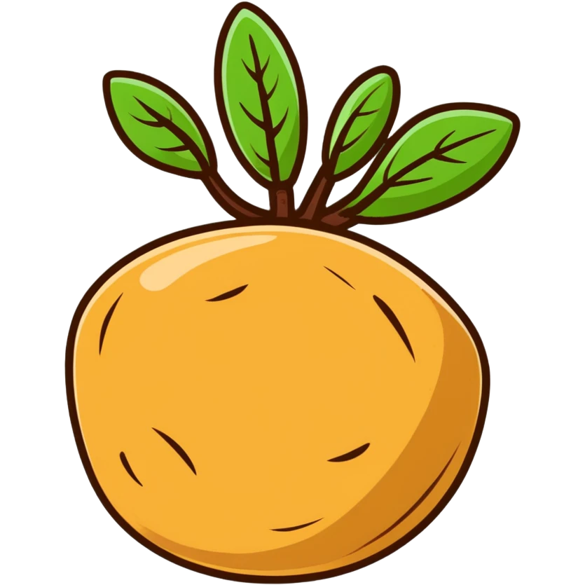 rustic potato freshly harvested from soil emoji
