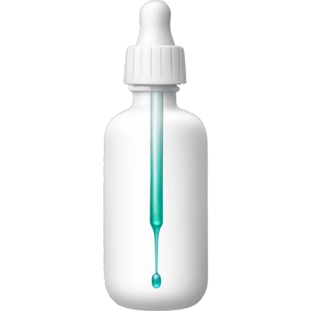 White Skincare bottle with pipette emoji