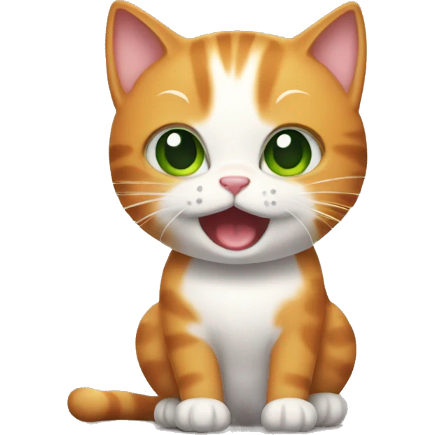 Kitty with pumpin emoji