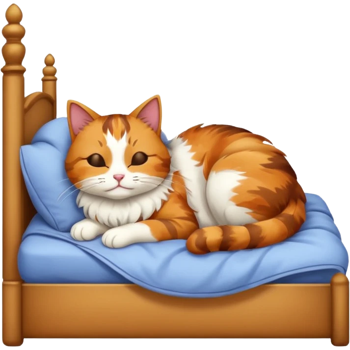 Cat in bed emoji